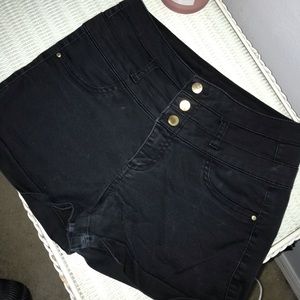 Black High Waisted Shorts